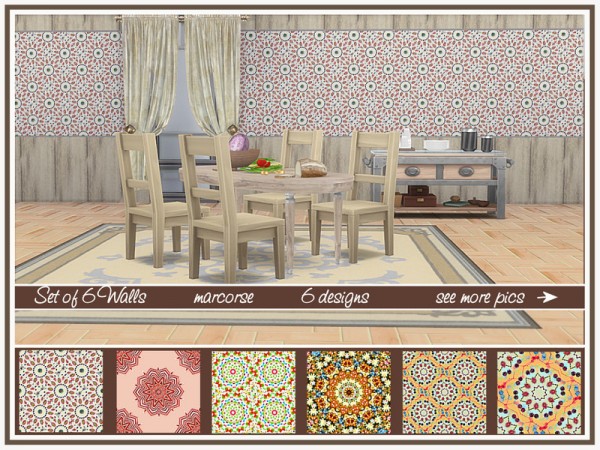 The Sims Resource: Set of 6 Walls by marcorse