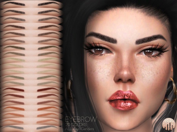  The Sims Resource: Eyebrow BW03 by busra tr
