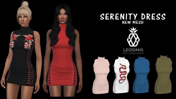  Leo 4 Sims: Serenity Dress Recolored