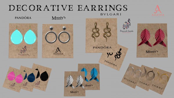  Leo 4 Sims: Decorative Earrings
