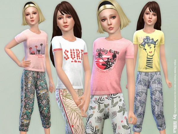 The Sims Resource: Leisure Day Outfit Girls P01 by lillka
