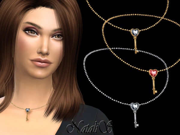  The Sims Resource: Key heart pendant  small by NataliS