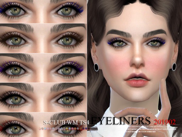 The Sims Resource: Eyeliners 201902 by S Club