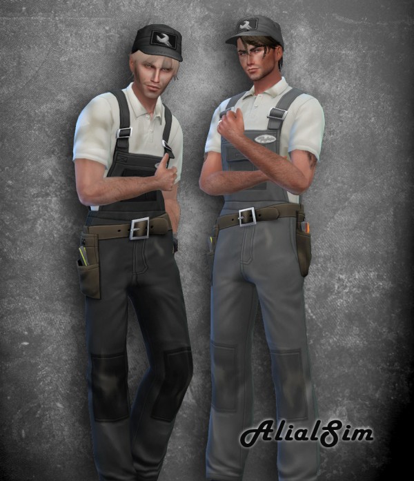  Alial Sim: Repairman Outfit Recolored