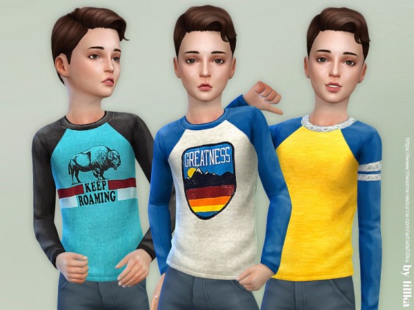  The Sims Resource: Graphic Tee for Boys 02 by lillka