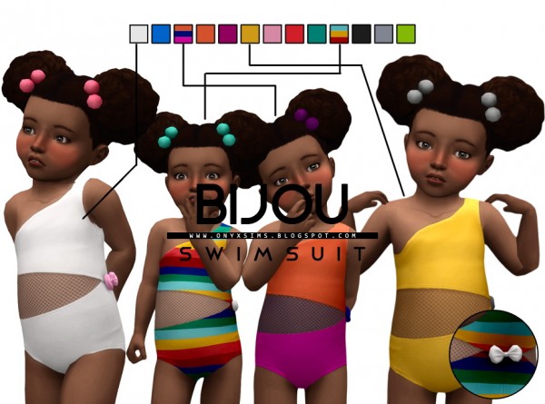  Onyx Sims: Toddler Bijou Swimsuit