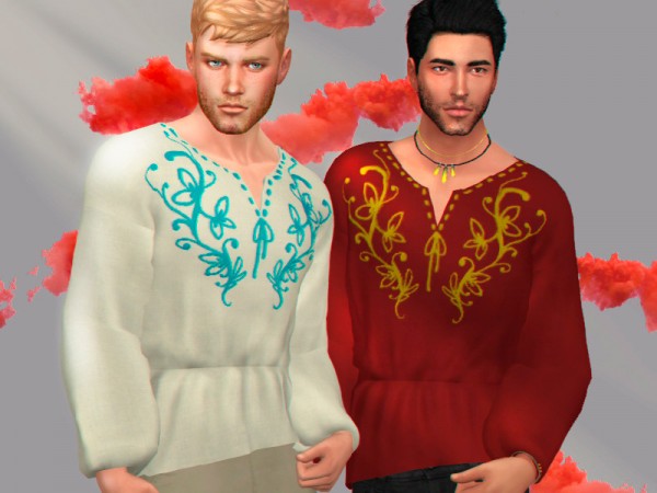  The Sims Resource: Spring gaze   male shirt by WistfulCastle