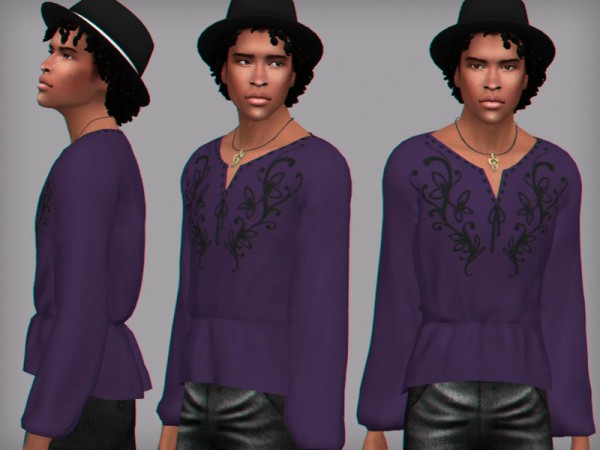  The Sims Resource: Spring gaze   male shirt by WistfulCastle