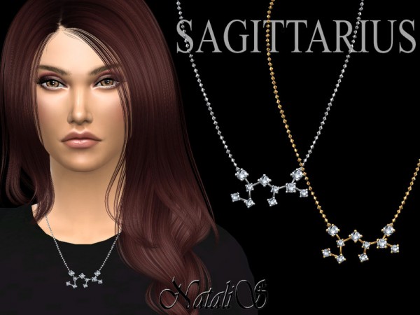 The Sims Resource Sagittarius Zodiac Necklace By Natalis • Sims 4