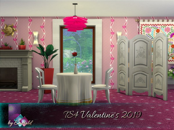  The Sims Resource: Valentines 2019 walls by emerald