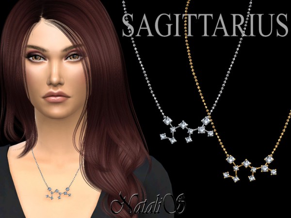  The Sims Resource: Sagittarius zodiac necklace by NataliS