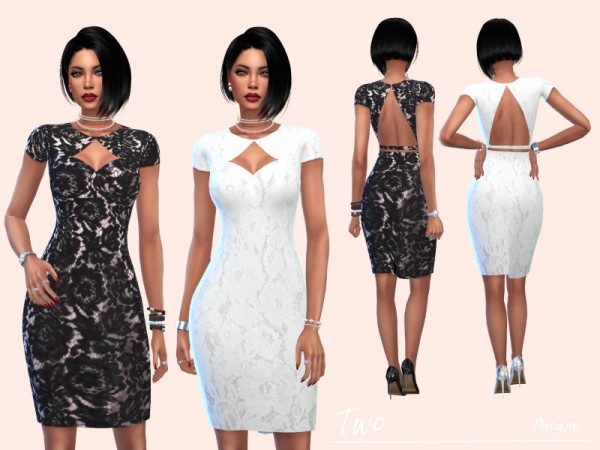  The Sims Resource: Two Dress by Paogae