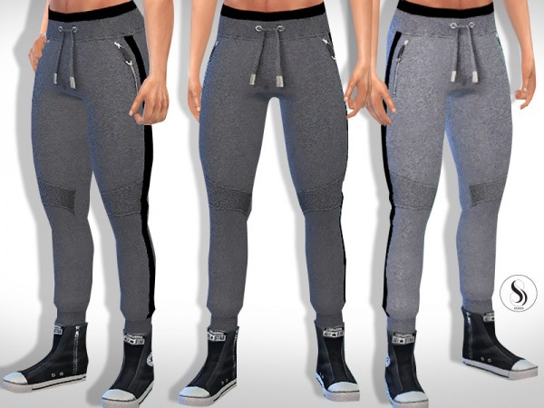  The Sims Resource: Athletic and Casual Tracksuit Bottoms by Saliwa