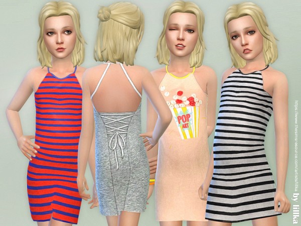  The Sims Resource: Lara Dress for Girls by lillka
