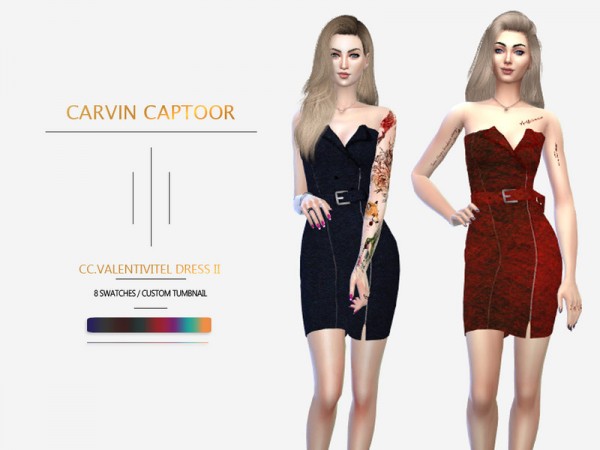  The Sims Resource: Valentivitel dress II by carvin captoor