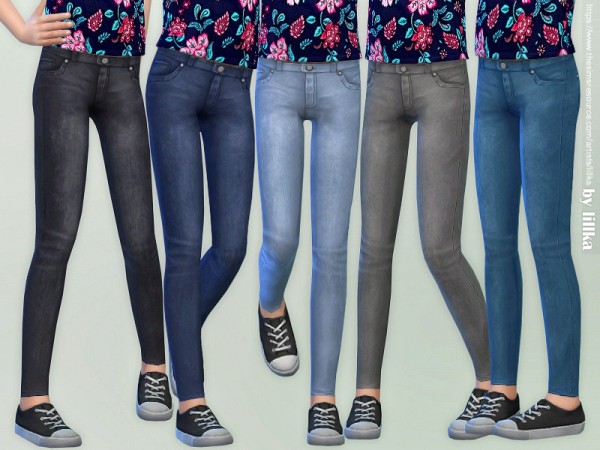  The Sims Resource: Skinny Jeans for Girls by lillka