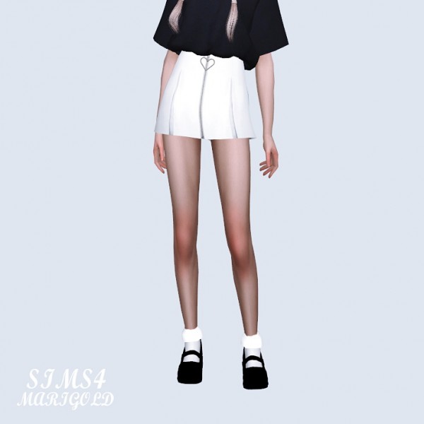  SIMS4 Marigold: Heart Mini Pleats Skirt