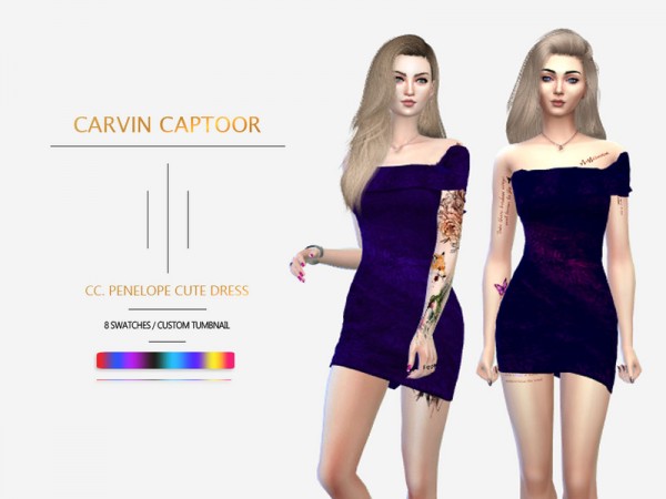  The Sims Resource: Penelope cute dress by carvin captoor