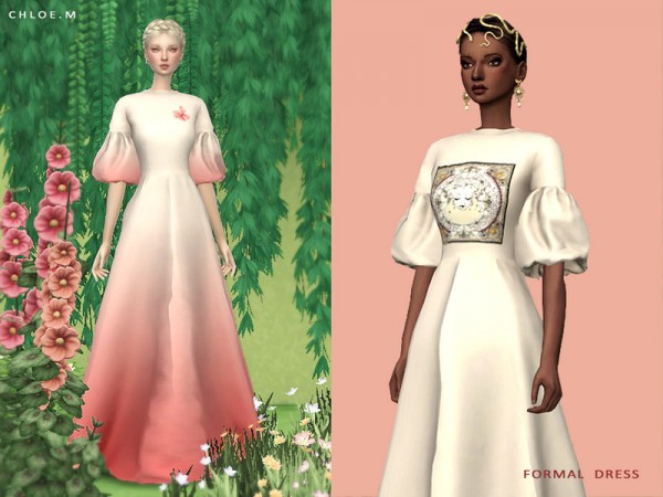  The Sims Resource: Formal Dress 2 by ChloeMMM