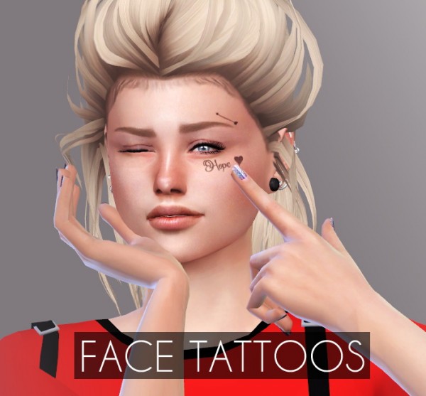  Descargas Sims: Face Tattoos