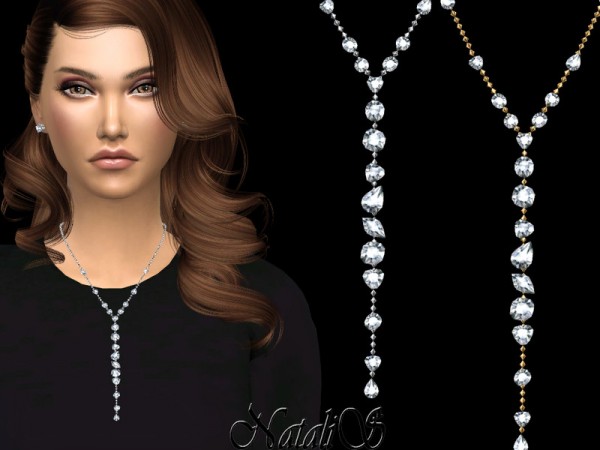  The Sims Resource: Dazzling gems necklace by NataliS