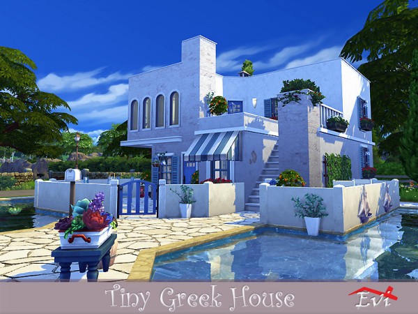  The Sims Resource: Tiny Greek house by evi