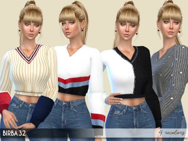  The Sims Resource: Wool V neck sweater by Birba32