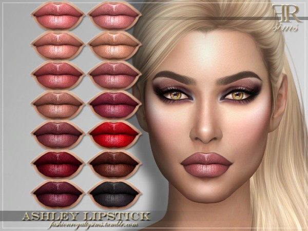  The Sims Resource: Ashley Lipstick by FashionRoyaltySims