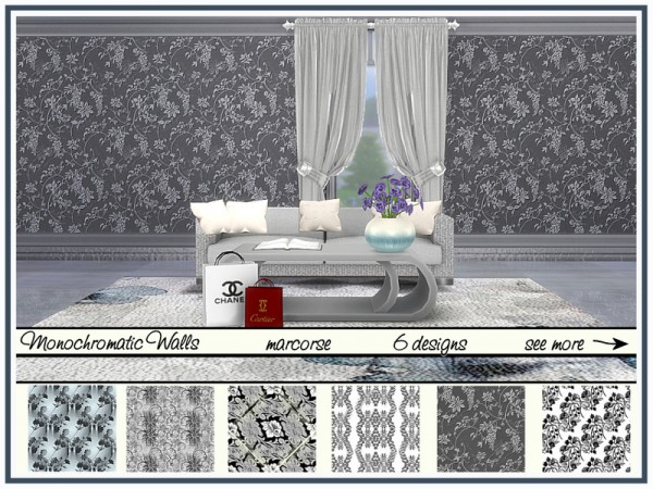  The Sims Resource: Monochromatic Walls by marcorse