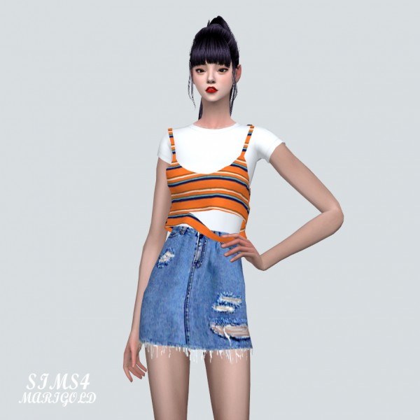  SIMS4 Marigold: Cutting Sleeveless With T