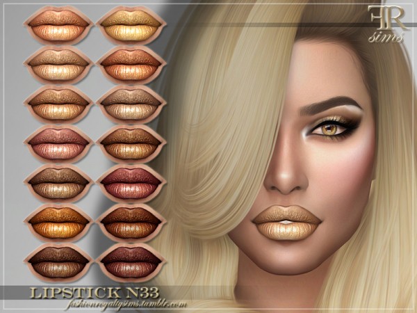  The Sims Resource: Lipstick N33 by FashionRoyaltySims