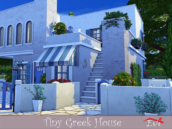 The Sims Resource: Tiny Greek house by evi