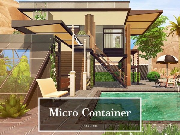  The Sims Resource: Micro Container house by Pralinesims