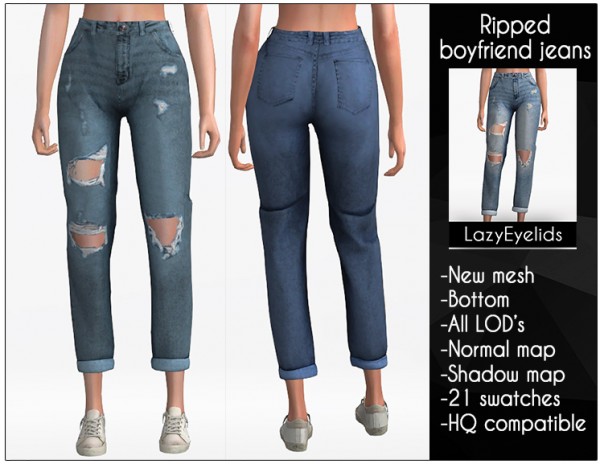  Lazyeyelids: Ripped boyfriend jeans