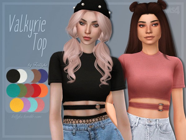  The Sims Resource: Valkyrie Top by Trillyke