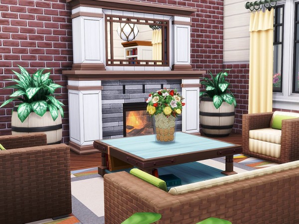  The Sims Resource: Comfy American House by MychQQQ
