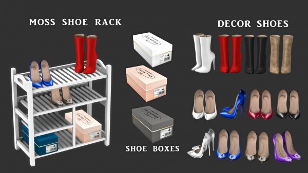  Leo 4 Sims: Shoe Rack Set
