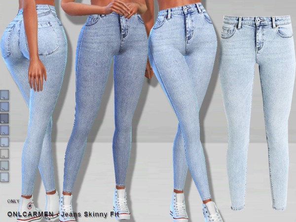  The Sims Resource: Only Carmen Jeans Skinny Fit by Pinkzombiecupcakes