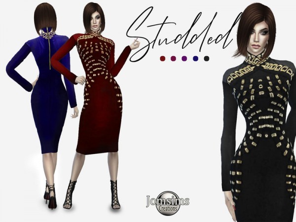  The Sims Resource: Studded Dress by jomsims
