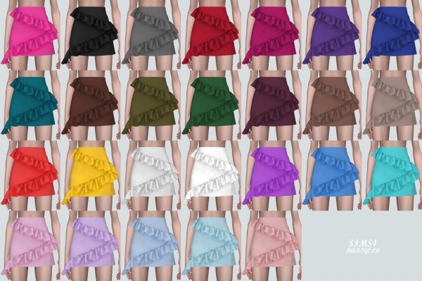  SIMS4 Marigold: Frill Mini Skirt V2