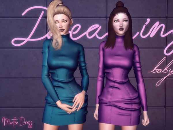  The Sims Resource: Martha Dress by Genius666