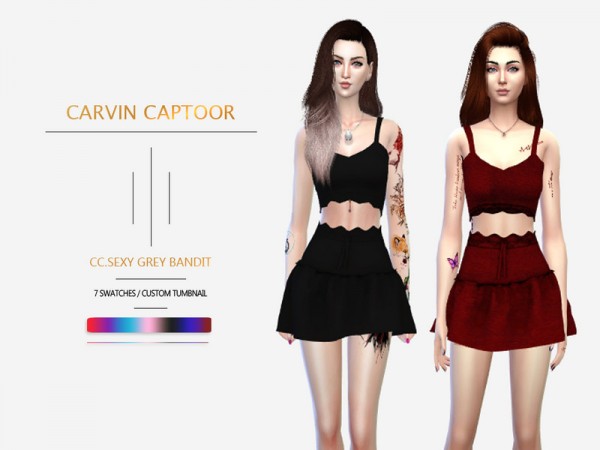 The Sims Resource: Grey bandit outfit by carvin captoor