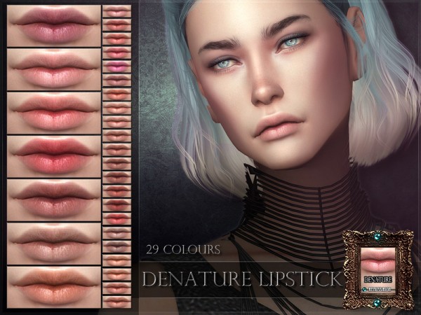  The Sims Resource: Denature Lipstick by RemusSirion