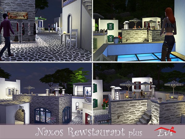  The Sims Resource: Naxos Greek restaurant by evi