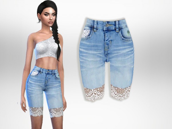  The Sims Resource: Lace Capri by Puresim
