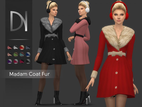 The Sims Resource: Madam Coat Fur by DarkNighTt