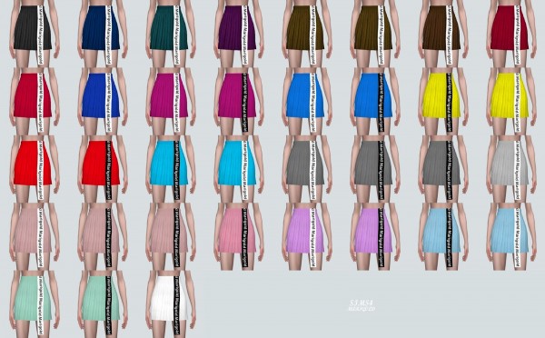  SIMS4 Marigold: Line Mini Skirt