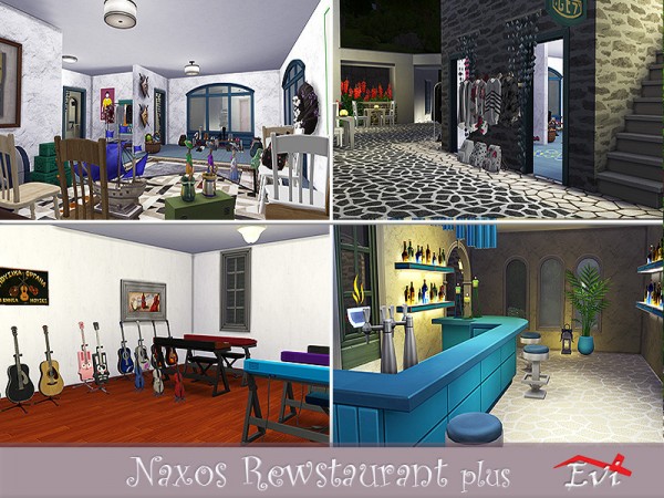  The Sims Resource: Naxos Greek restaurant by evi