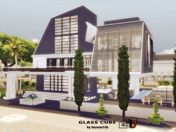  The Sims Resource: Glass Cube House by Danuta720