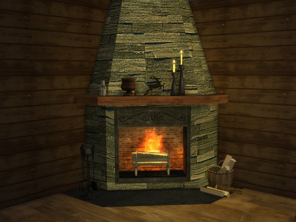  Alial Sim: Corner fireplace